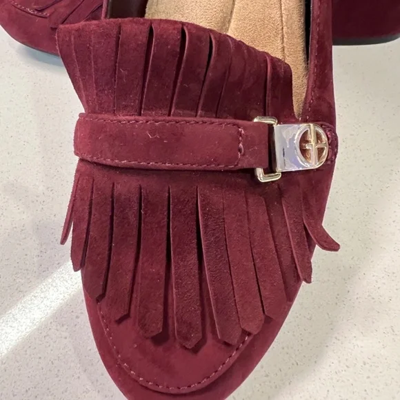 NEW Burgandy Suede Giani Bernini Size 10 Memory foam 2” heels never worn - Picture 11 of 16